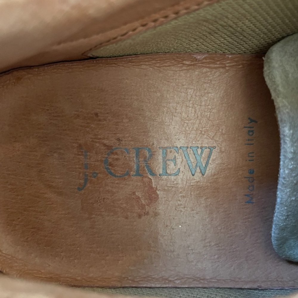 J. Crew Brown Suede Sneakers with Navy Accents - Picture 2 of 8